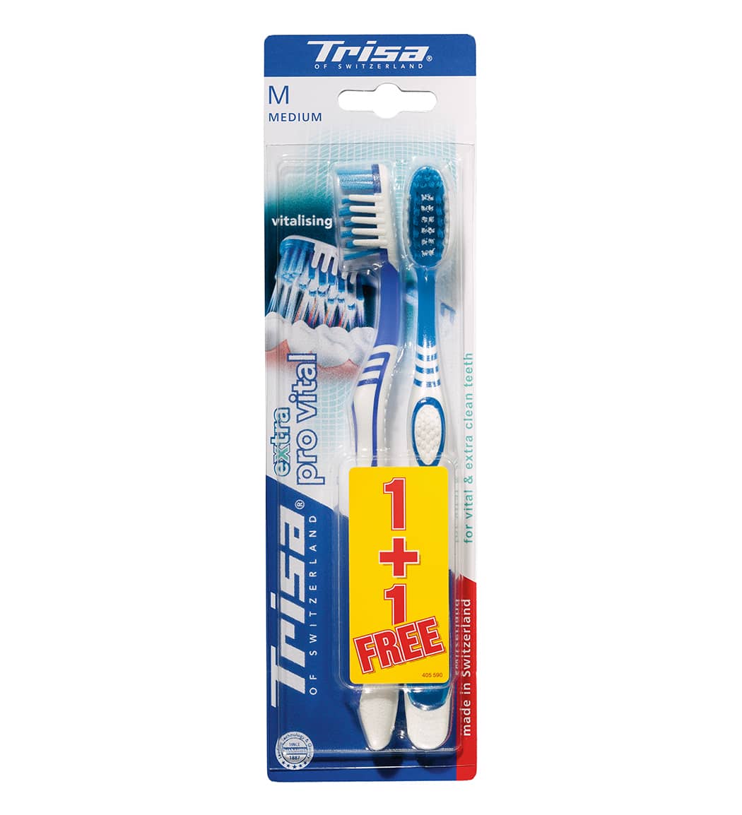 مسواک تریزا مدل اکسترا پرو ویتال برس متوسط 2 عددی